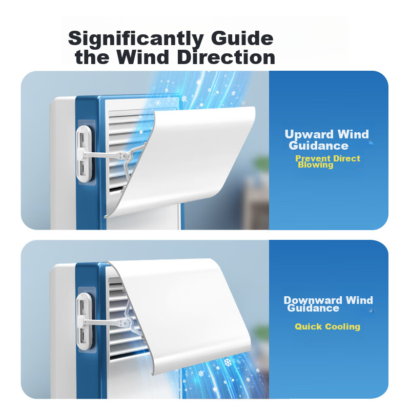 XIAOHUANGHOU 30*60cm Floor Standing AC Wind Deflector - Anti-Direct Blow & Adjustable Air Guide