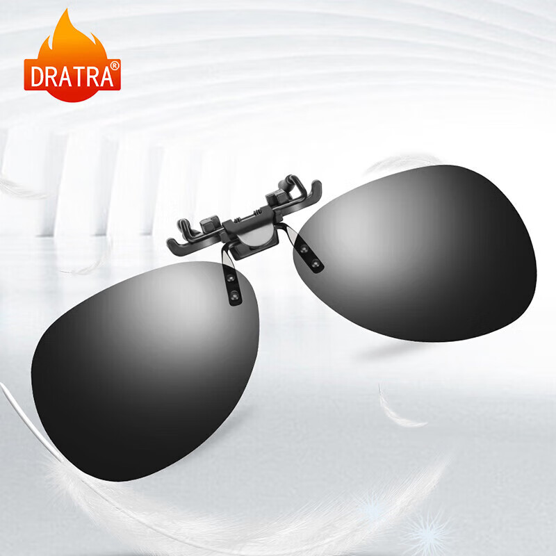 DRATRA Polarized Clip-On Sunglasses for Men/Women – Anti-Glare UV Protection with 180° Flip Design