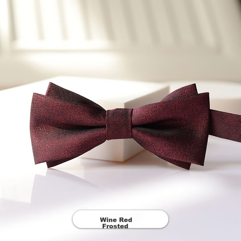 GLO-STORY Men's Double-Layer Bow Tie for Weddings & Formal Events - Multiple Styles, Colors