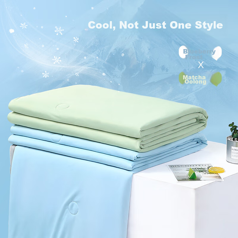FUANNA Summer Cooling Quilt - Blueberry 200x230cm Double Bed