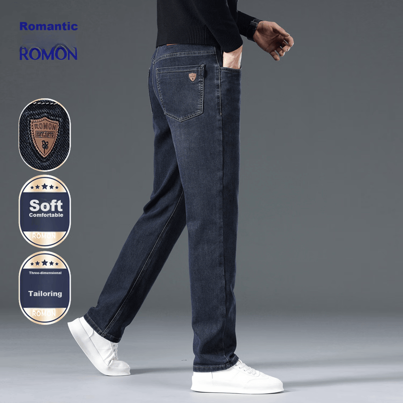 ROMON Men's Slim Fit Trendy Jeans