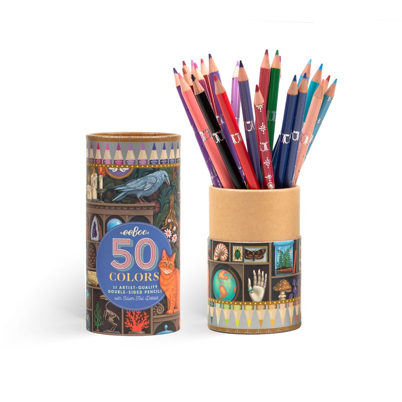 Eeboo - 25 Colour Pencils - Double Sided - Alchemist's Cabinet (EPTB273)