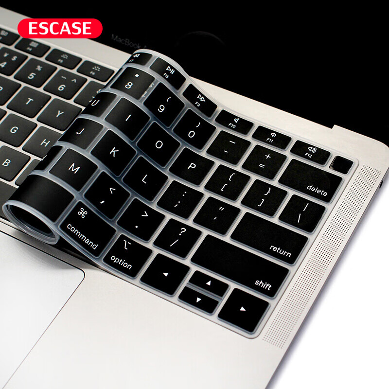ESCASE MacBook Air Keyboard Cover 2019/20 13.3-inch Black