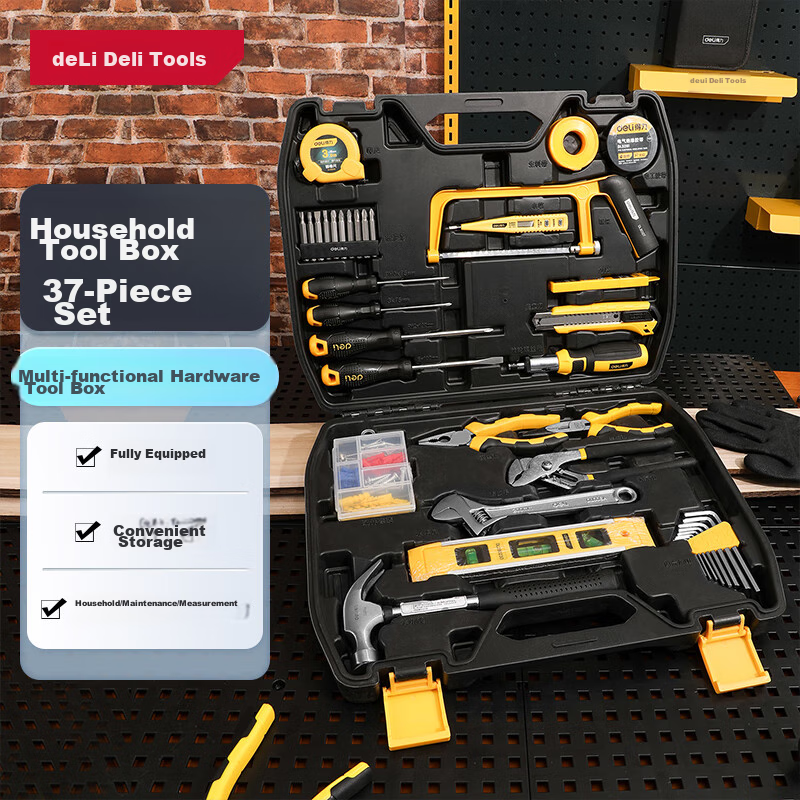 Deli DL1012 Multi-Functional Home Toolbox Set