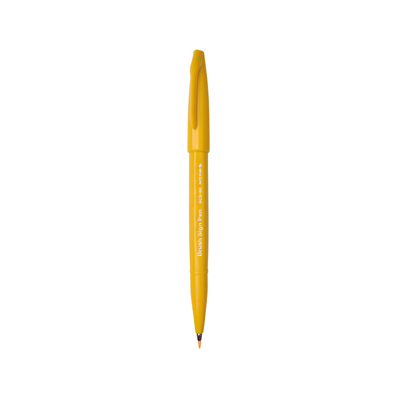 Pentel Colored Soft Brush Pen SES15C Yellow