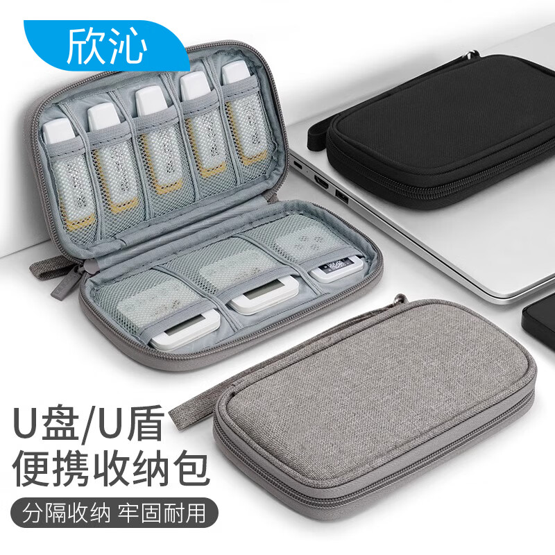 Xinqin Transparent Digital Storage Bag Set