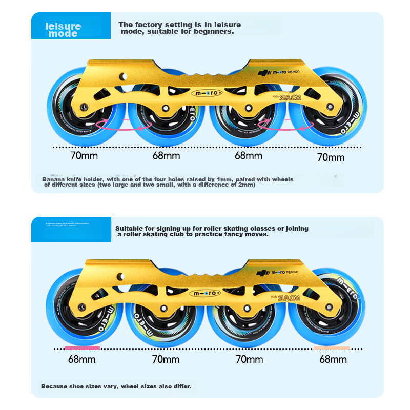 m-cro S7 Blue Inline Skates for Kids