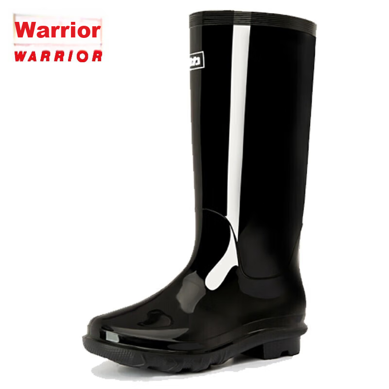 Huili Men's Stylish Tall Rain Boots Black Size 42