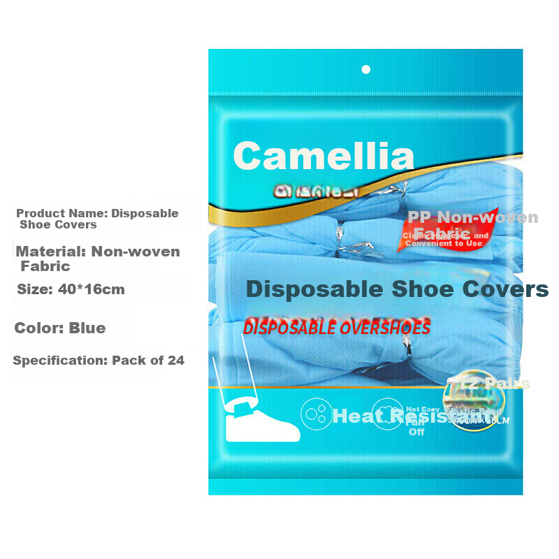 CHAHUA Thick Non-Woven Disposable Shoe Covers, 24 Pcs