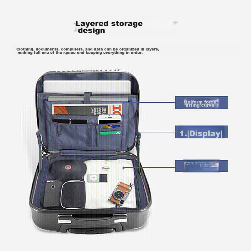 SUMMIT Lightweight 16-Inch Spinner Suitcase with USB Port