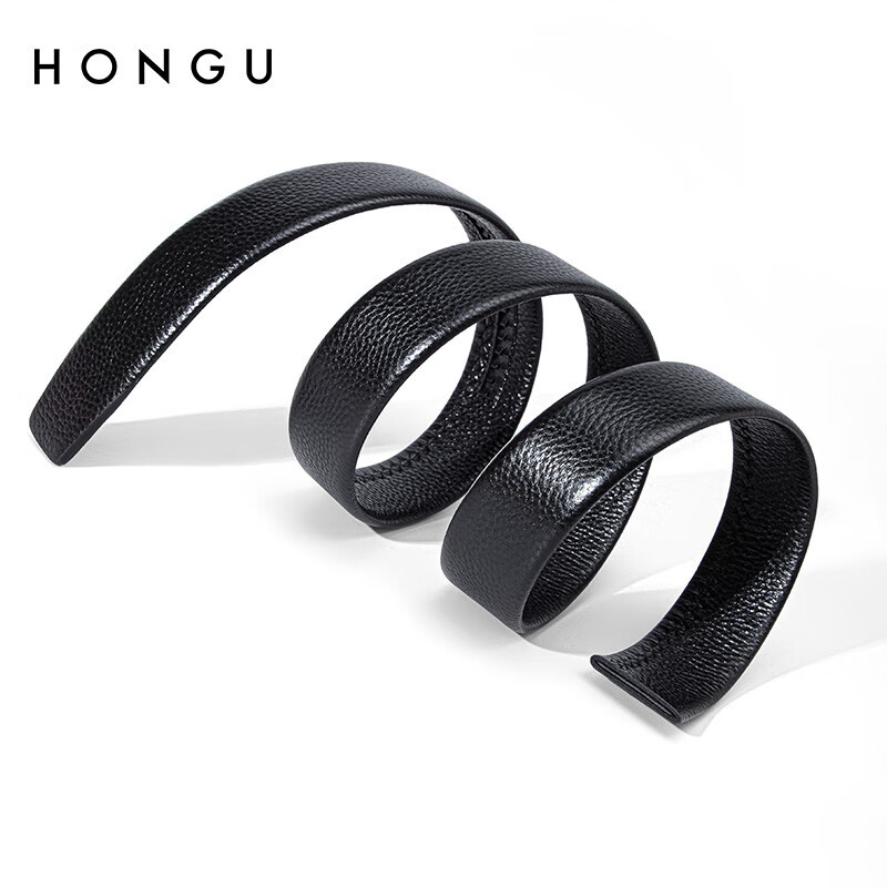 HONGU Men's Automatic Buckle Belt - Cowhide Strap, 120cm