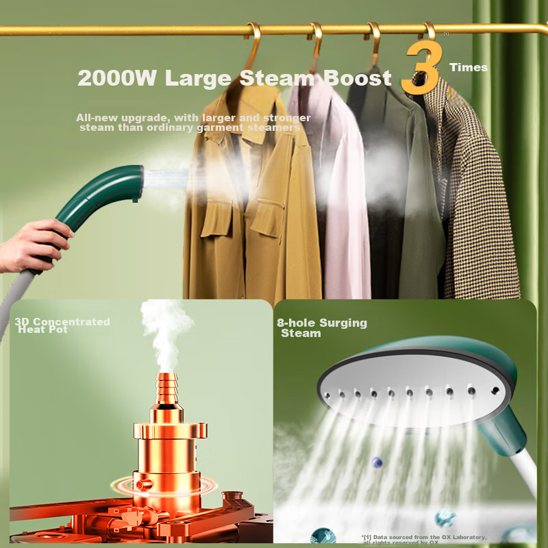 AUX Garment Steamer - Upright Handheld Electric Iron with 10 Settings