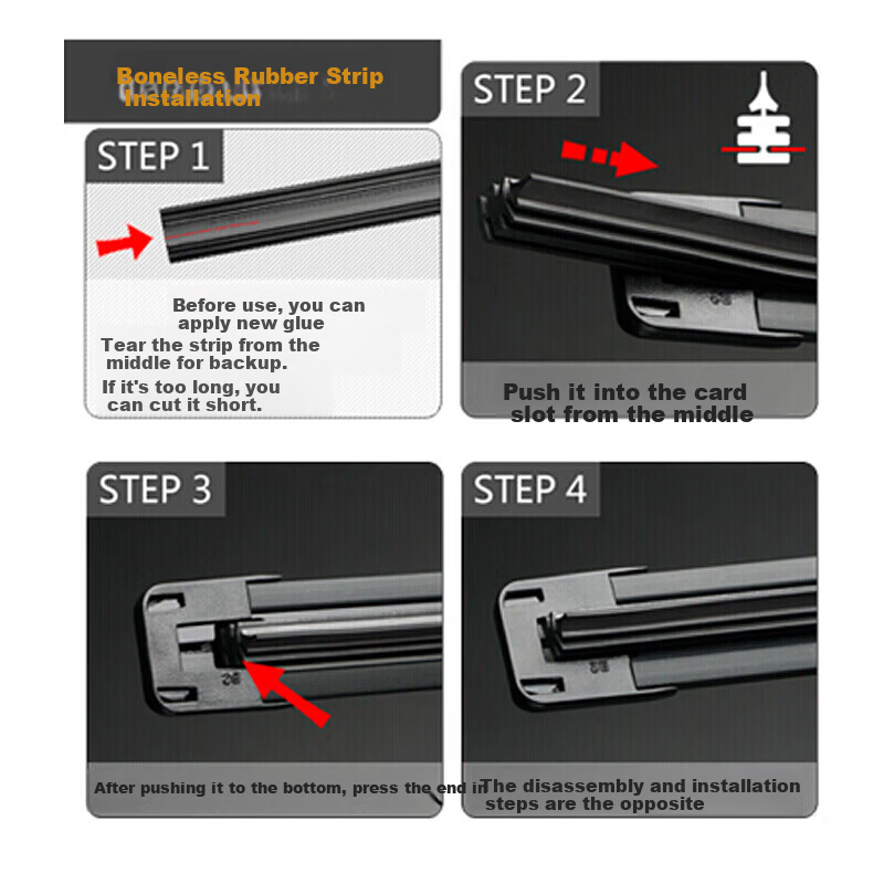 AOLIN Wiper Blade Rubber Strip for GAC Honda Accord 8th 9th 9.5th Generation