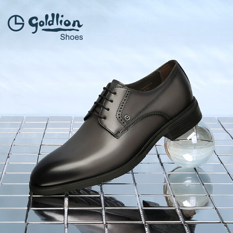 Goldlion Men's Business Formal Leather Derby Shoes