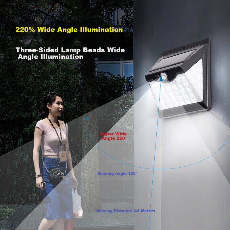 NVC Solar Wall Light with Motion Sensor