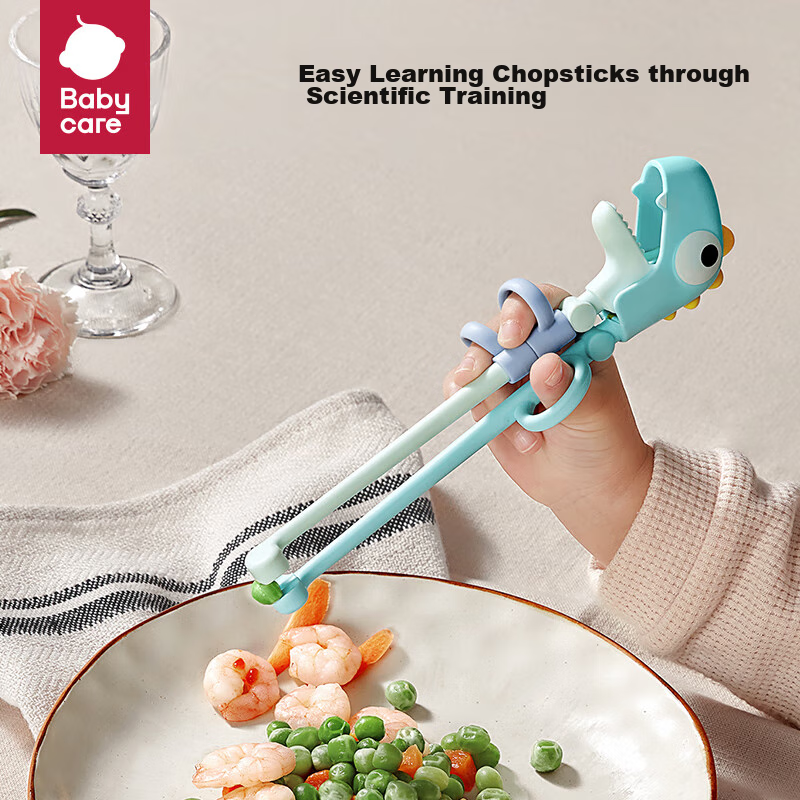 Babycare Baby Training Chopsticks Dinosaur Blue