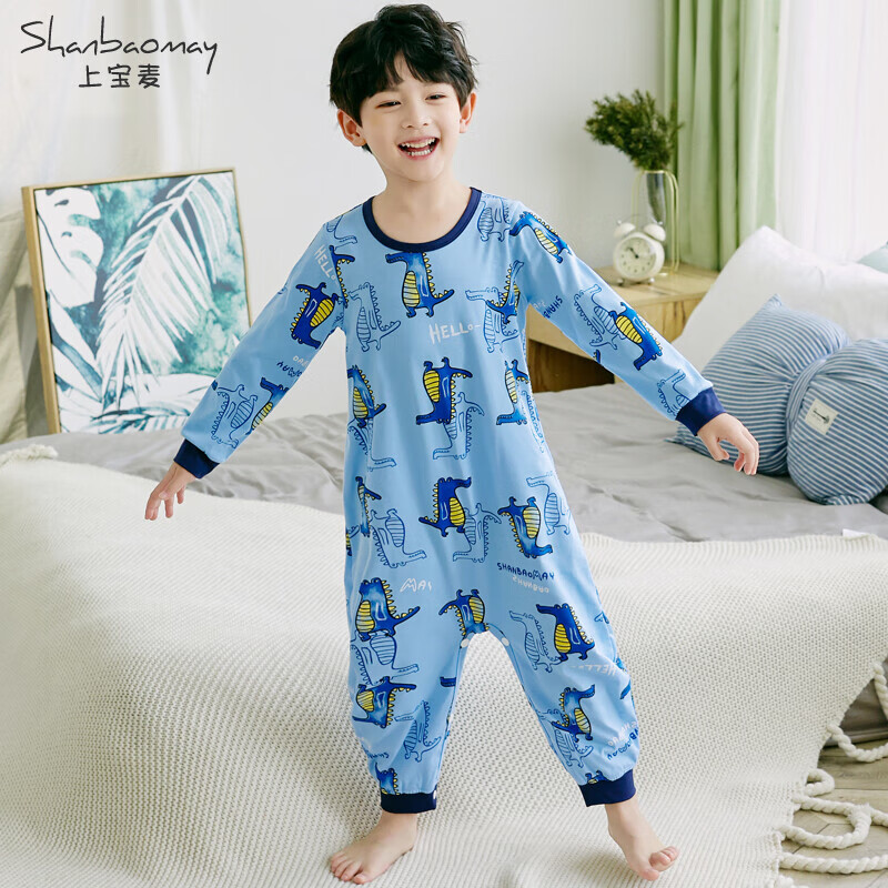 SHANBAOMAY Spring Summer Kids One-Piece Pajamas