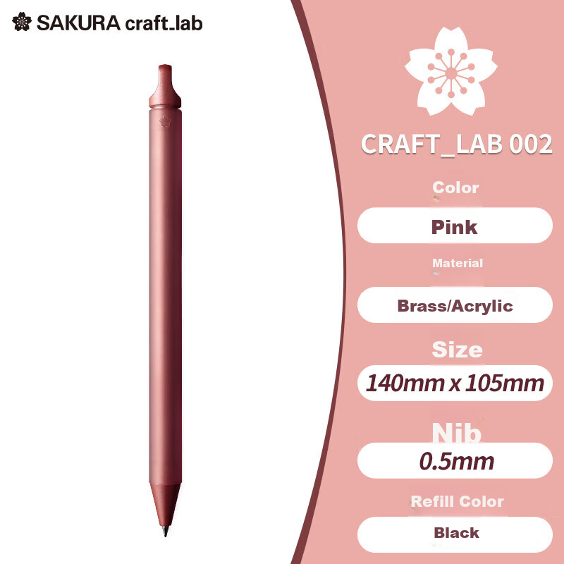 SAKURA Craft_lab 002 Pink Award-Winning Ballpoint Pen