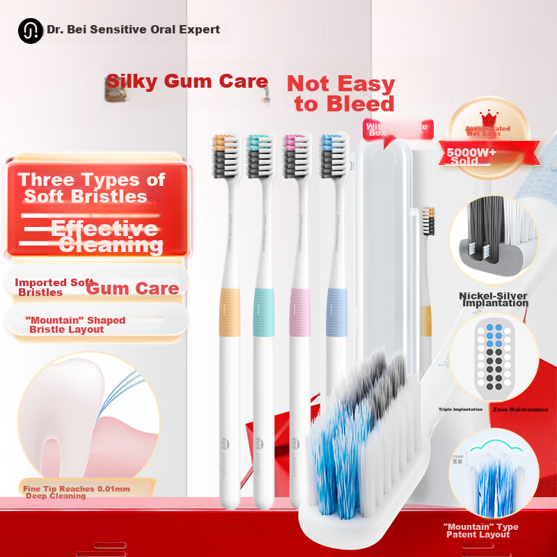 Dr. Bei Soft Toothbrush for Sensitive Gums