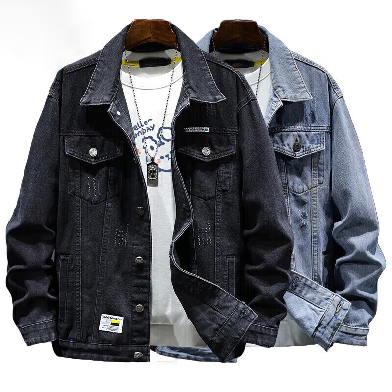 Jeanswest Men's Denim Jacket Black And Gray M