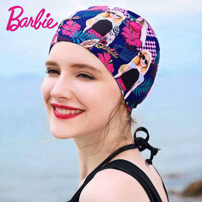 barbie printed swim cap for women