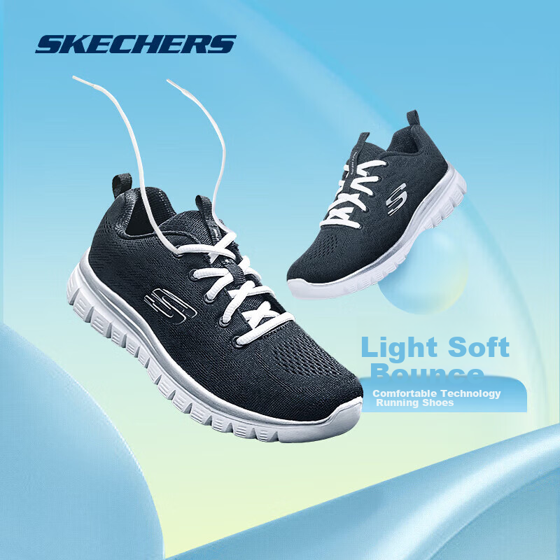 skechers sporty breathable running shoes for women_0