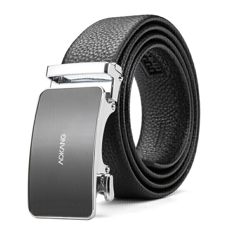 aokang men's leather automatic buckle belt