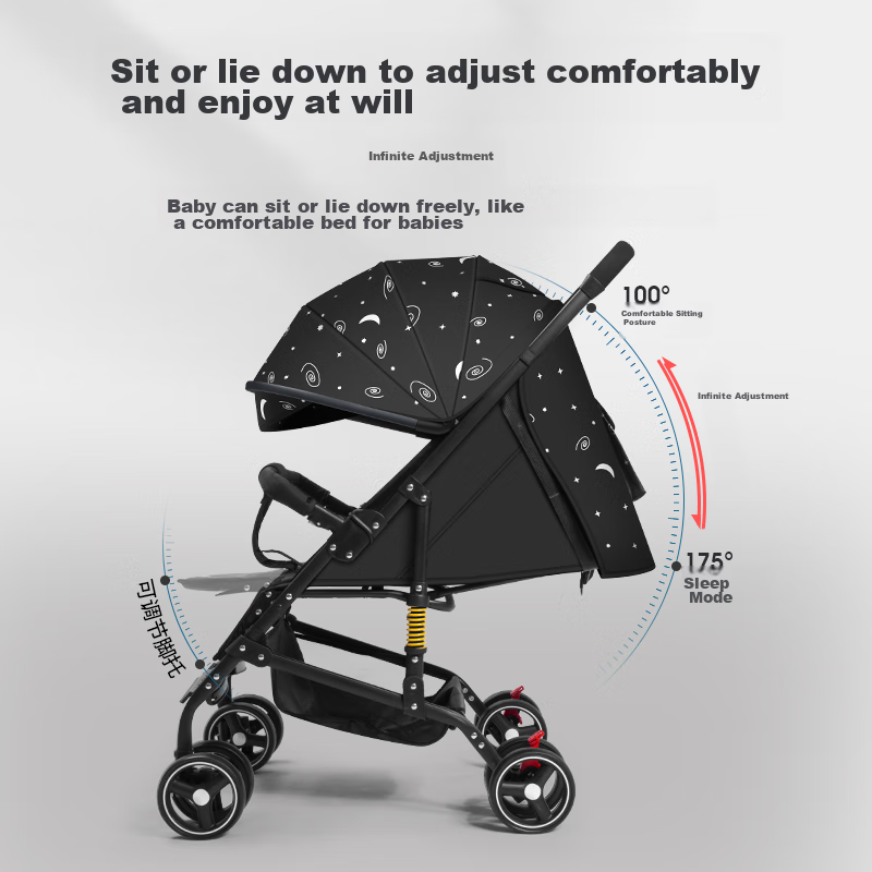 angi baby stroller shock-absorbing umbrella stroller