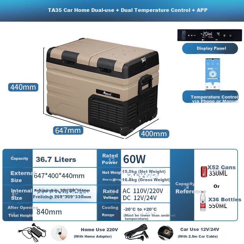 Alpicool TA35 Car Refrigerator