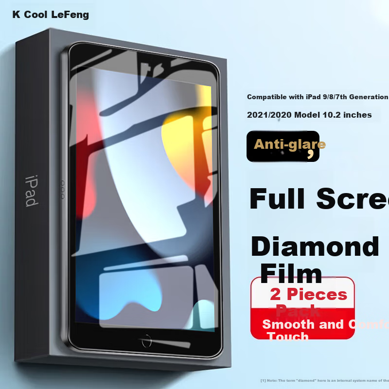 Kulefeng 2-Pack Tempered Glass Screen Protector for iPad 9/8/7