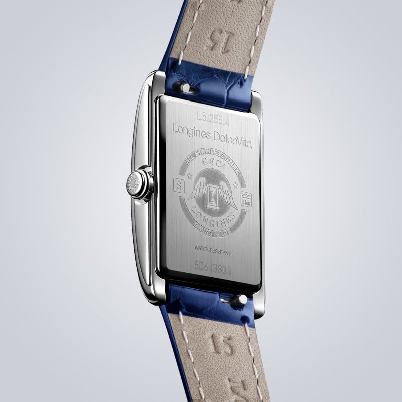 LONGINES DolceVita Women's Blue Crocodile Leather Quartz Watch