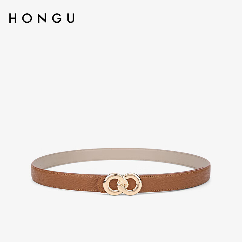 HONGU Women's Slim Cowhide Belt