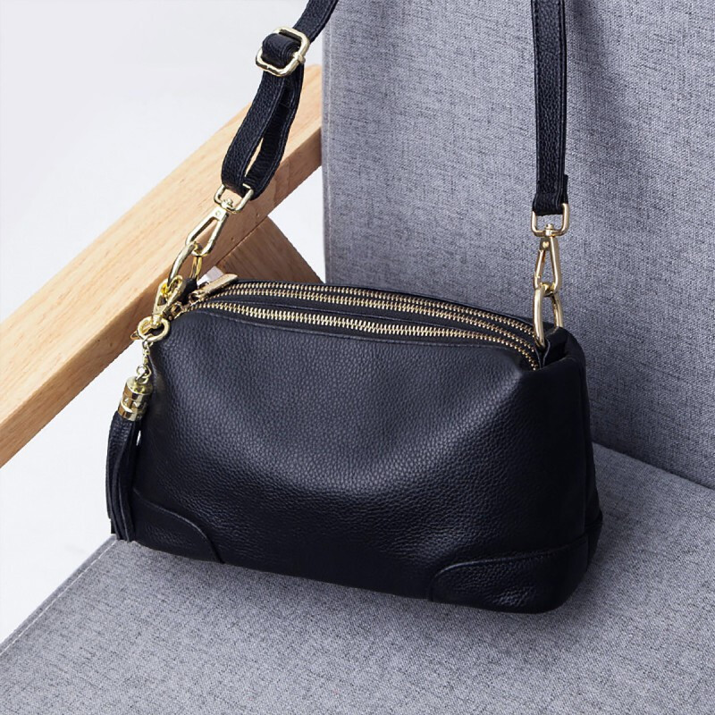 Viney Leather Handbag - Women's Crossbody Bag
