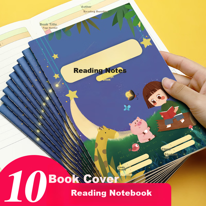 Faramon Reading Notebook for Girls - A5 Softcover Set of 10