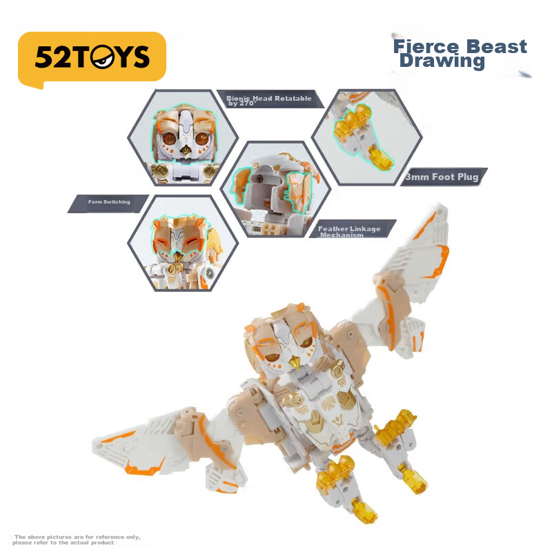 52TOYS Mengshou Xia White Noise Owl Transforming Toy
