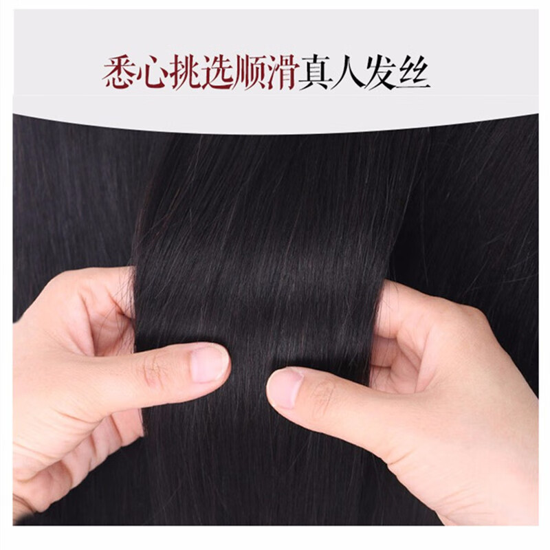 Bai Si Tang Women's Short Curly Wig Full Head Covering Dark Brown