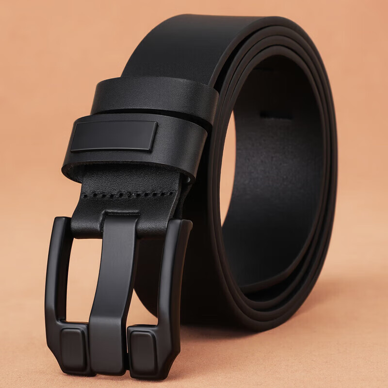 Viney Men's Cowhide Belt with Pin Buckle