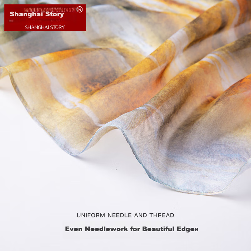 Shanghai Gushi Silk Scarf - Luxurious Mulberry Silk Shawl for Women