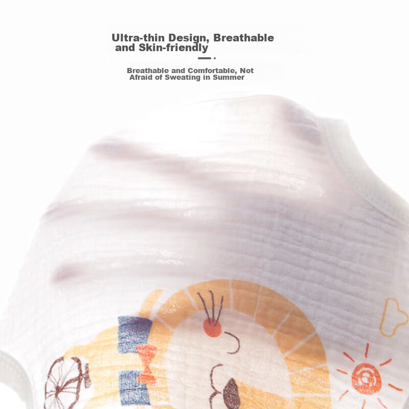 9i9 Baby Belly Band 2-Pack Pure Cotton Gauze Vest for 0-2 Years