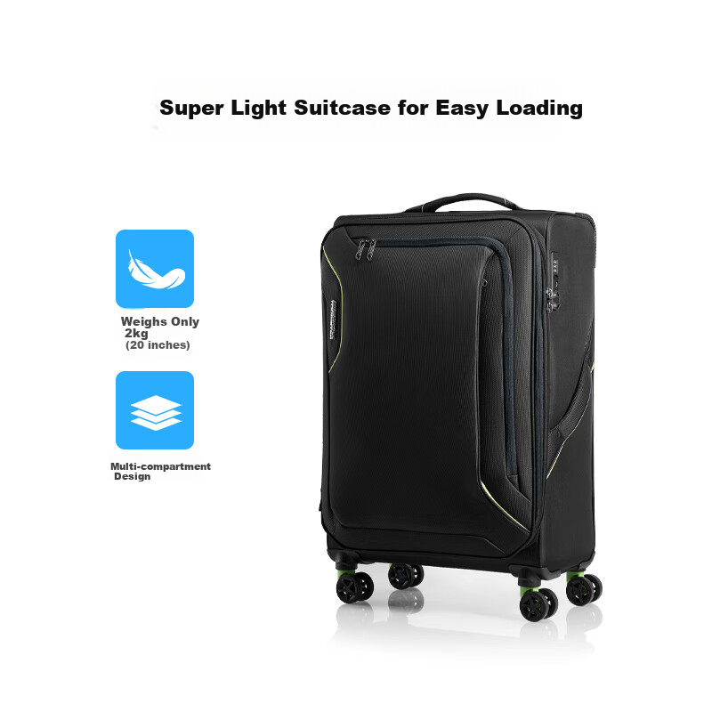 AmericanTourister 26-Inch Expandable Spinner Suitcase with TSA Lock & Water-Resistant Fabric