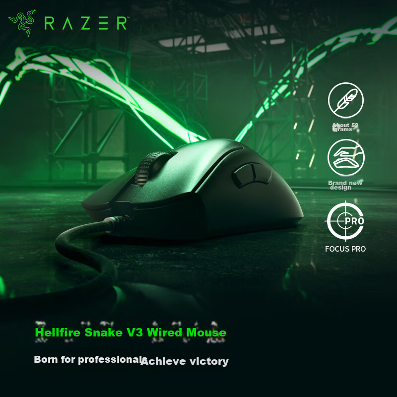 Razer Viper V3 Gaming Mouse - Esports-Grade Lightweight Ergonomic Design, Black