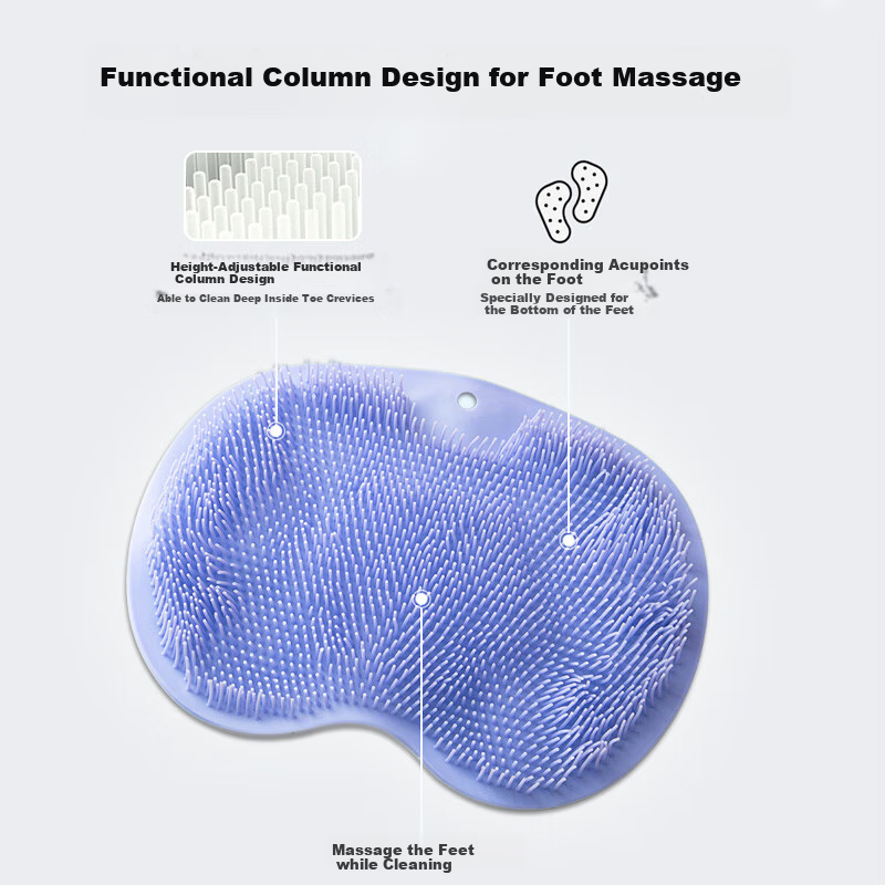 Baoshi 2-Pack Back & Foot Scrubber Massage Mat
