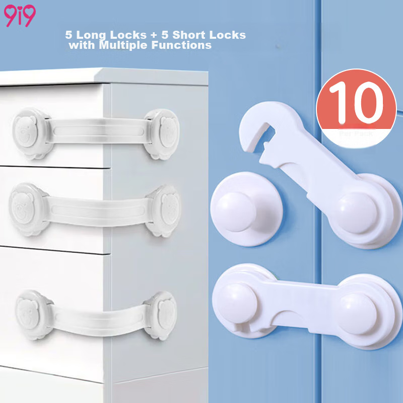 9i9 Baby Safety Locks 10-Pack Child Door Locks