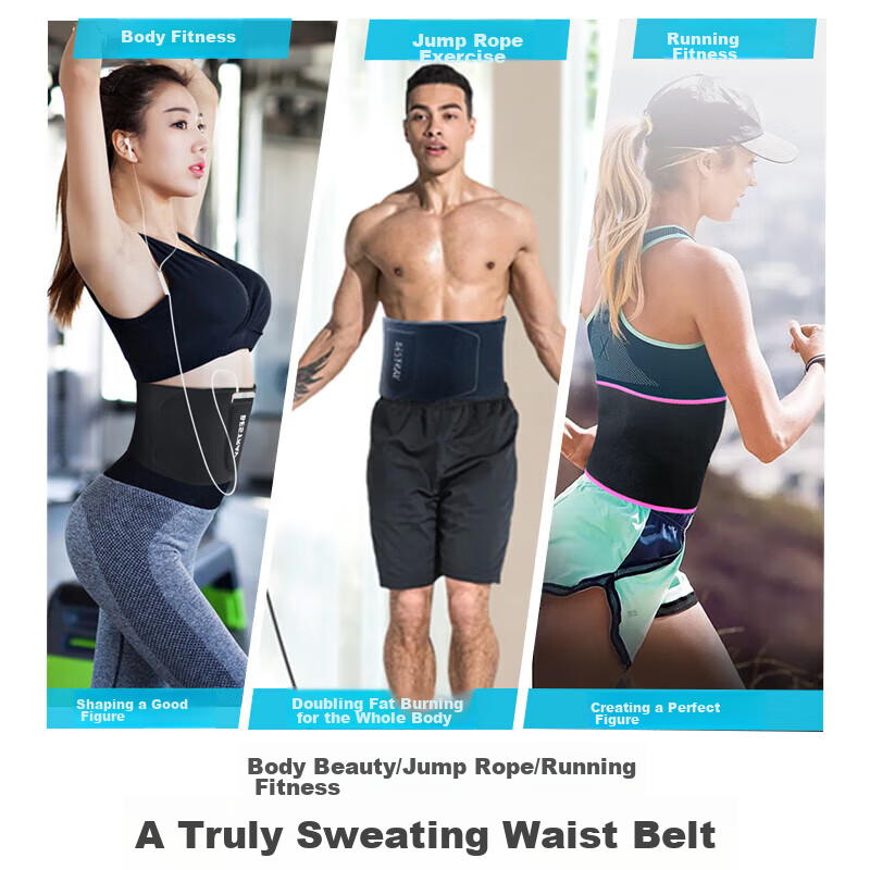 Bestray Fat-Burning Waist Belt for Weight Loss & Shaping - Sweat-Inducing Support with 3rd Gen Fabric