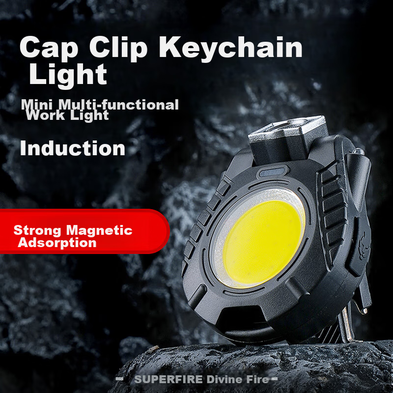 SupFire MX19 High-Intensity Magnetic Rechargeable Flashlight with Motion Sensor – 600LM Work Light for Auto Repair & Outdoor Use