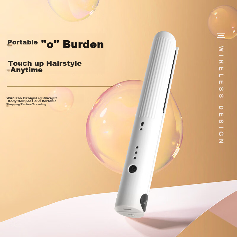 Jindao Wireless Dual-Use Hair Straightener with Charging Clip - Portable 2-in-1 Styler for Men & Women