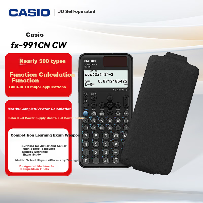 CASIO fx-991CNCW Scientific Calculator - Upgraded 500+ Functions for Exams & Studies
