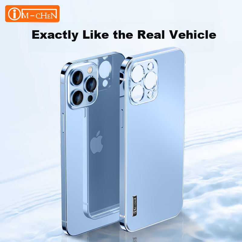 IM-CHEN Stainless Steel Frame Case for iPhone 13 Pro Max