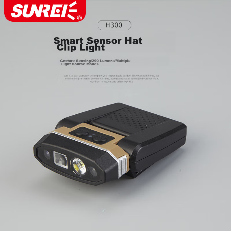 Shanlishi Intelligent Sensor Hat Clip Light, Ultra-Bright Night Fishing Headlamp with Gesture Control, 93h Battery, IPX5 Waterproof