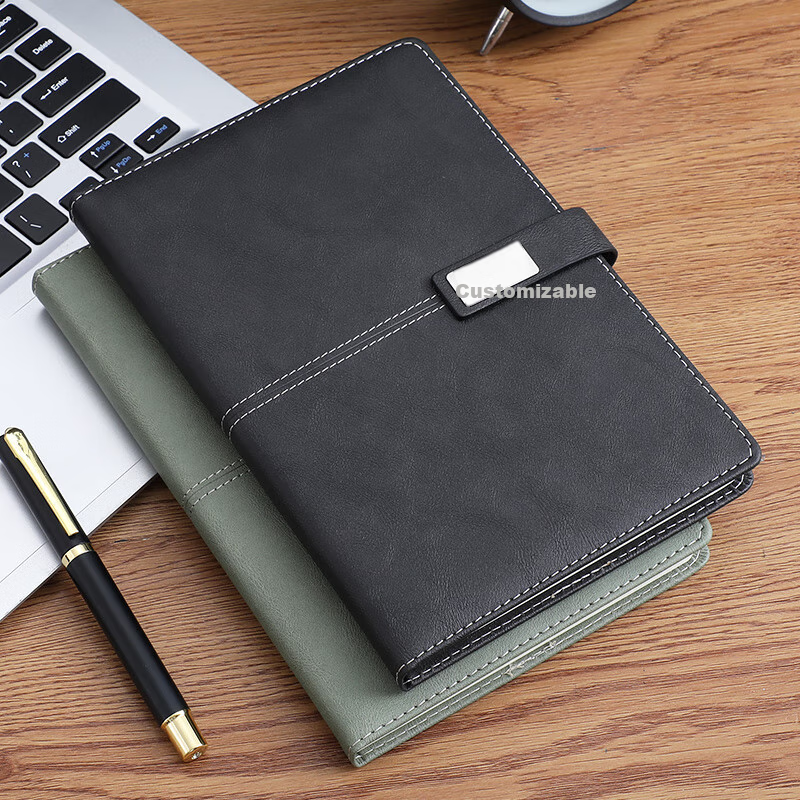 Jiaranheng A5 Leather Business Notebook with Clasp - Customizable & Durable for Office Use